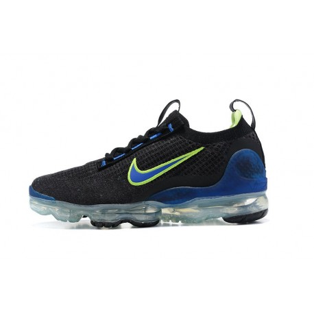 Nike Air VaporMax 2021 Flyknit Black Green and Blue Sneaker