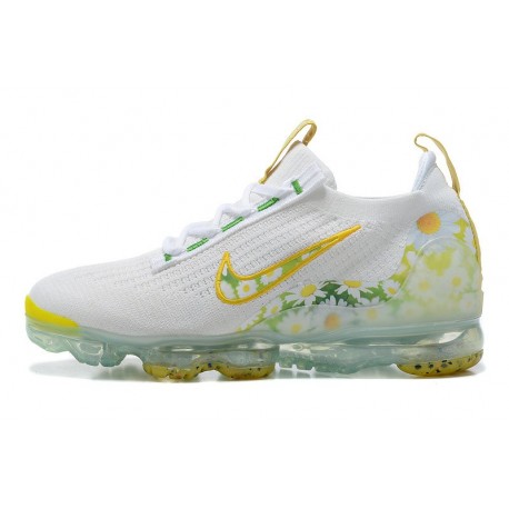 Nike Air VaporMax 2021 Flyknit White Yellow Sneaker